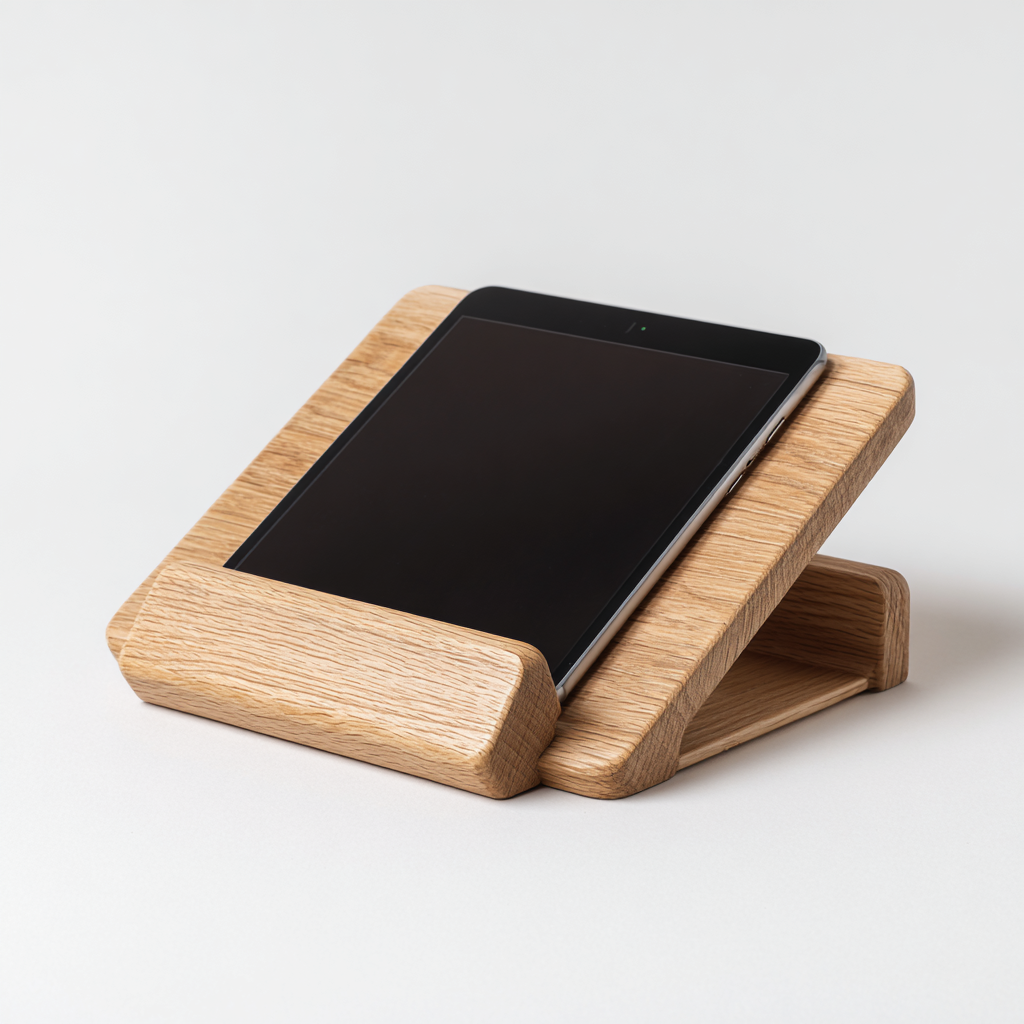 Vevos Minimalist Oak Wood Tablet Stand